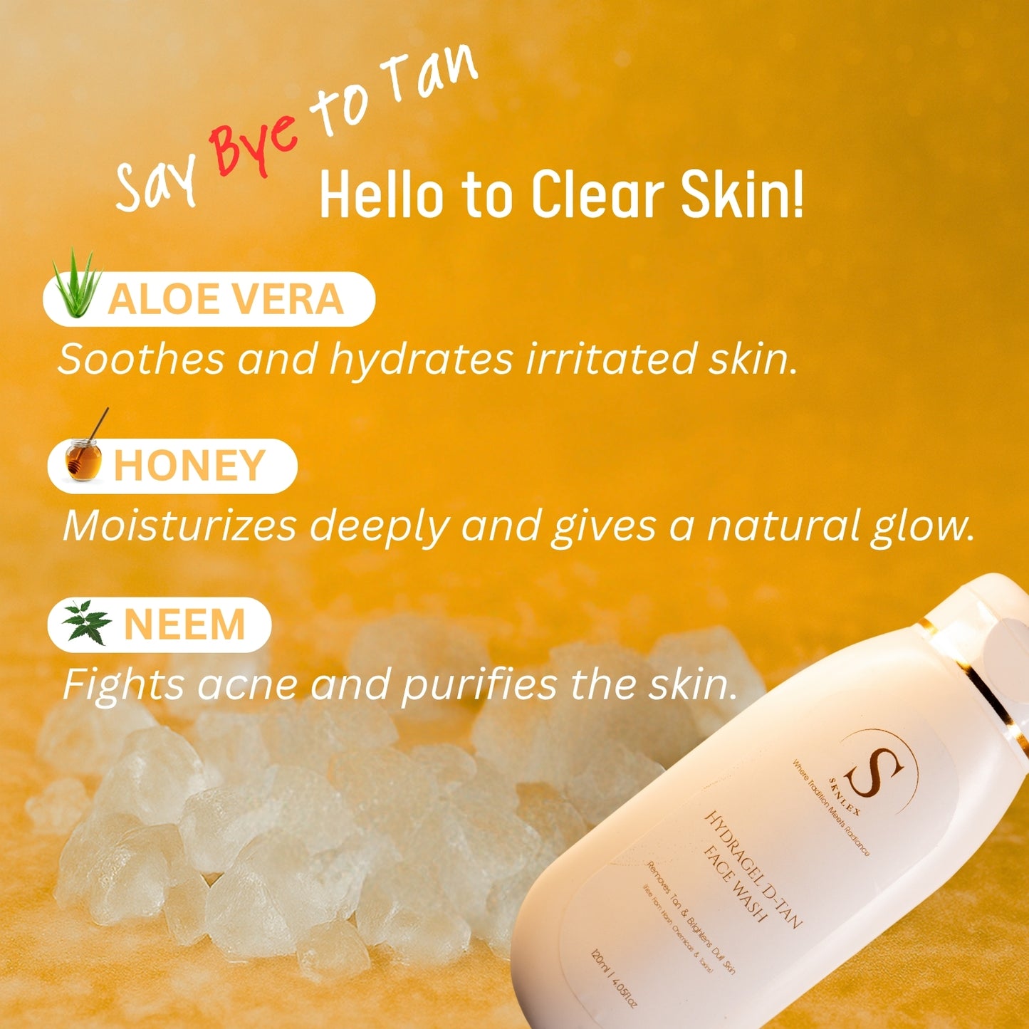 Hydragel D-Tan face Wash | Removes Tan & Brightens Dull Skin