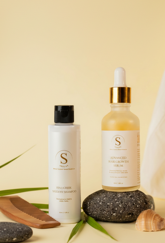 Fenugreek shuddhi shampoo+advanced hair growth serum - SKNLEX