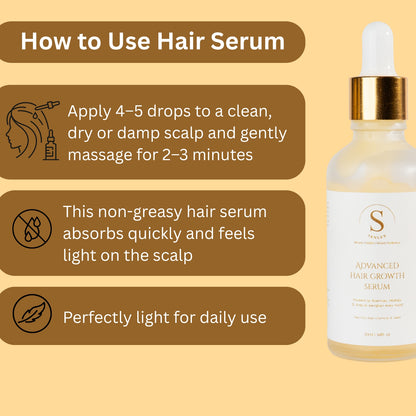 Advanced Hair Growth Serum | Powered by Rosemary, Moringa & Amla to strengthen every strand - SKNLEX