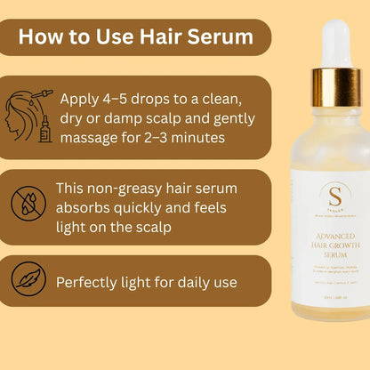 Advanced Hair Growth Serum | Powered by Rosemary, Moringa & Amla to strengthen every strand